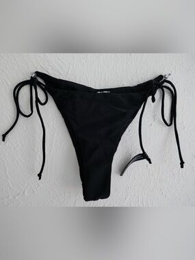 Ark Swimwear Black Tie Sides Bikini Bottom